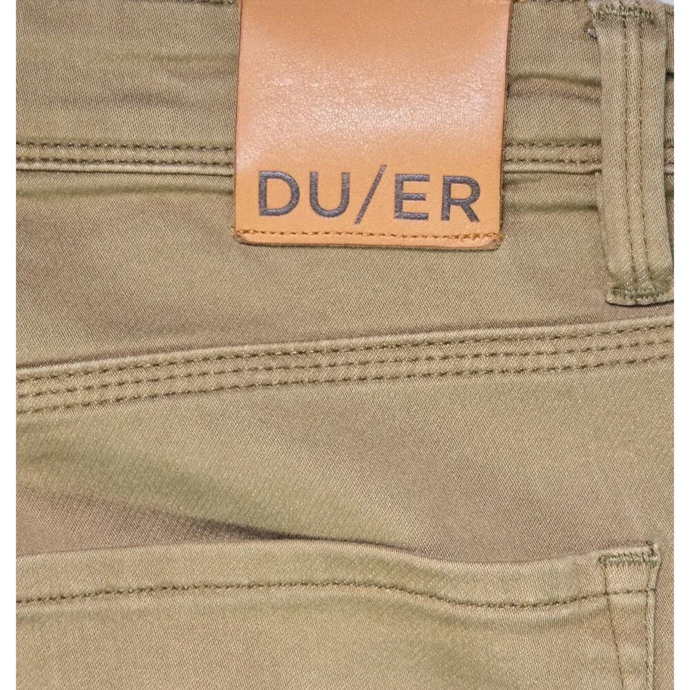 DU/ER No Sweat N2X Slim Fit Taper Pants Stretch 32x32 Men's Beige Chino DUER